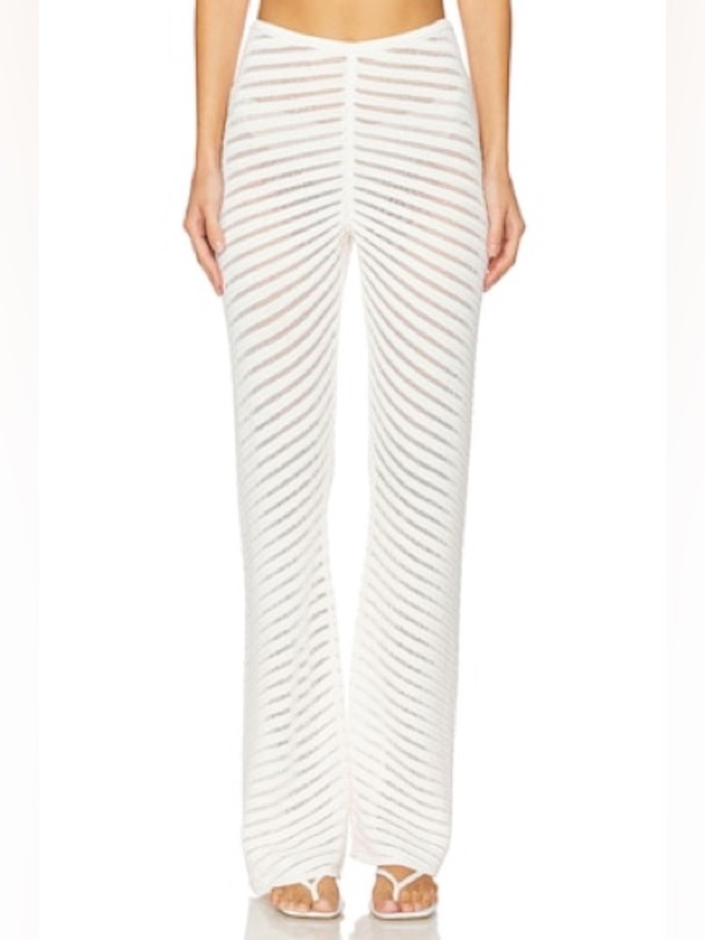 Devon Windsor Revolve Camille Pant in Ivory swim coverup medium